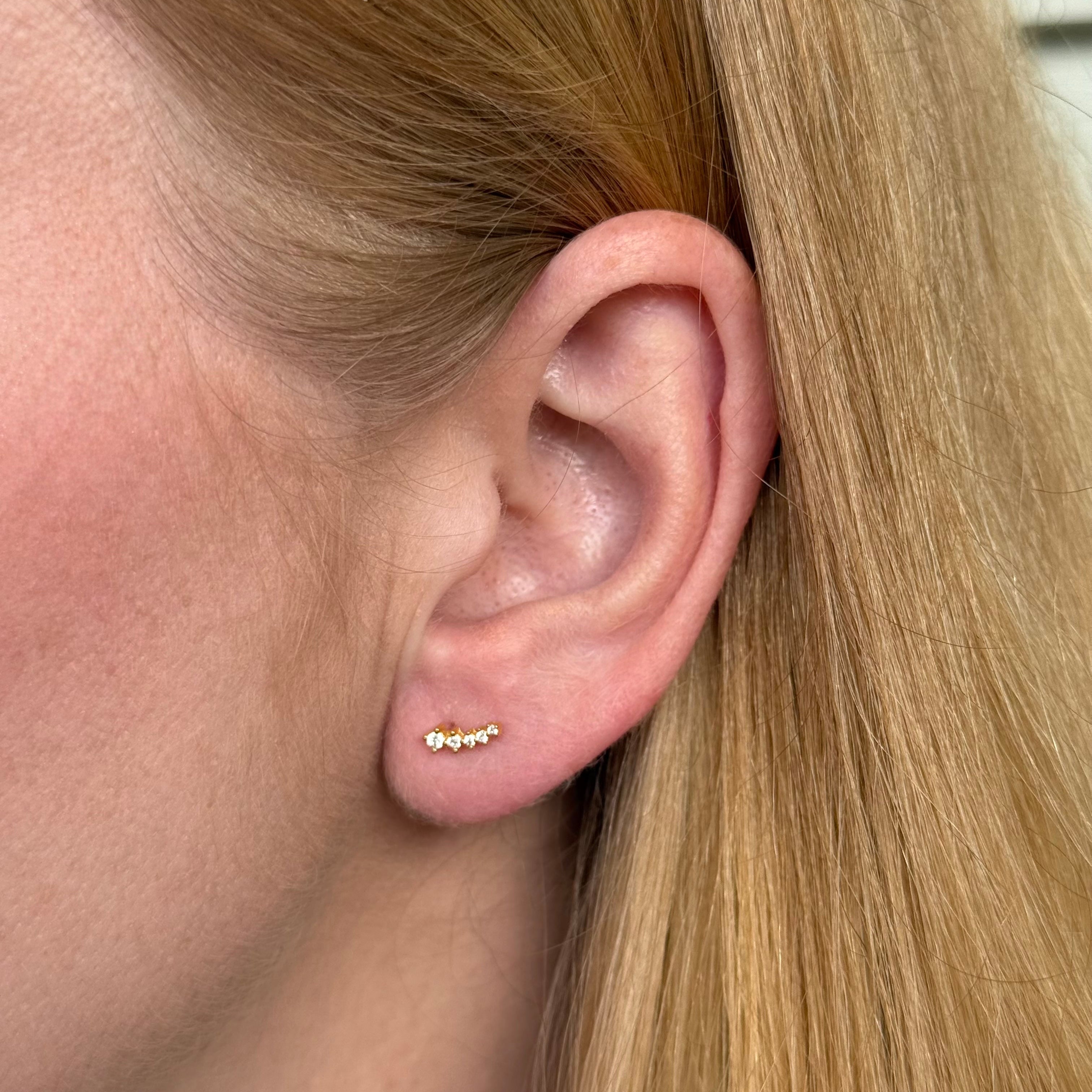 Sparkling Ear Crawler Studs