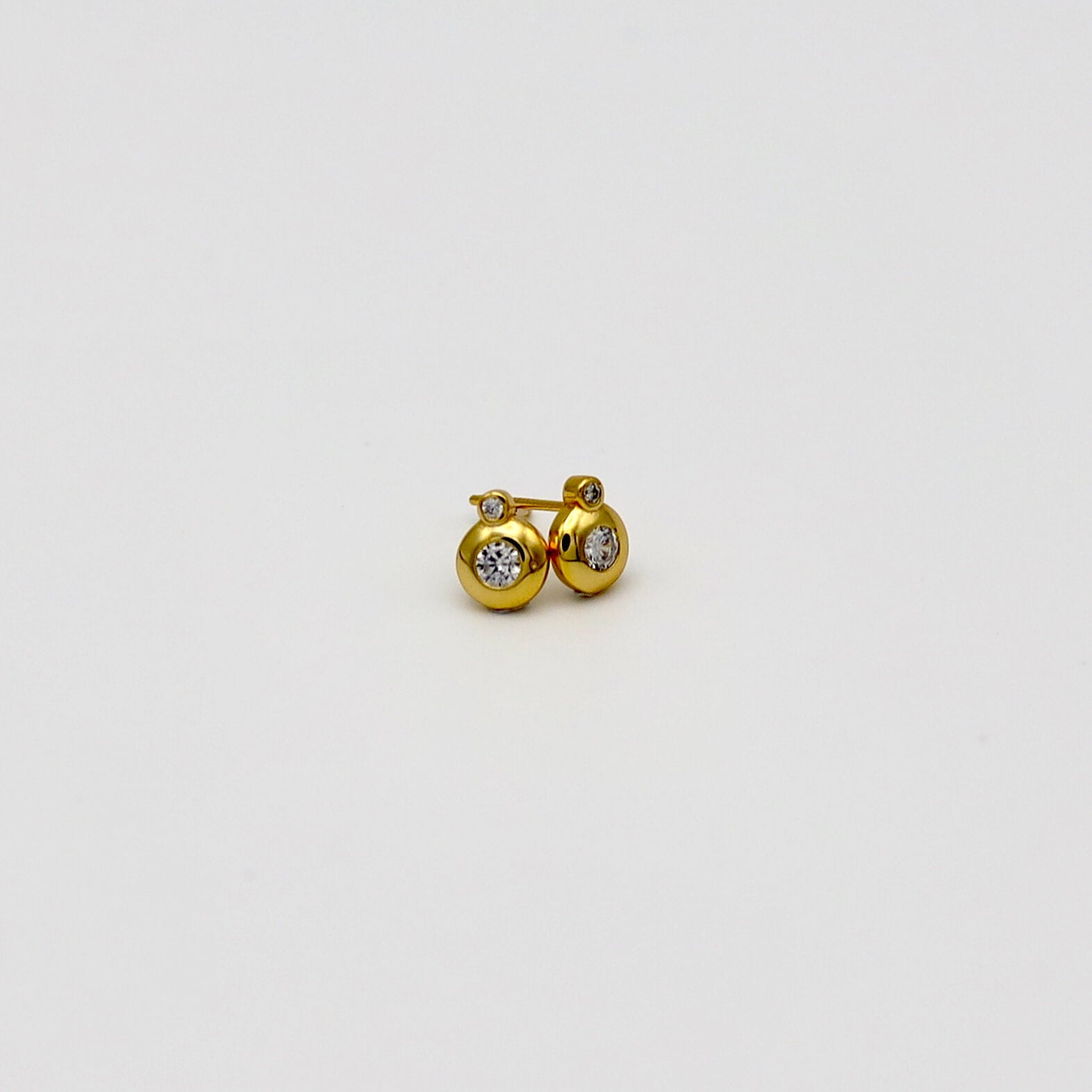 Double Bezel Stud Gold