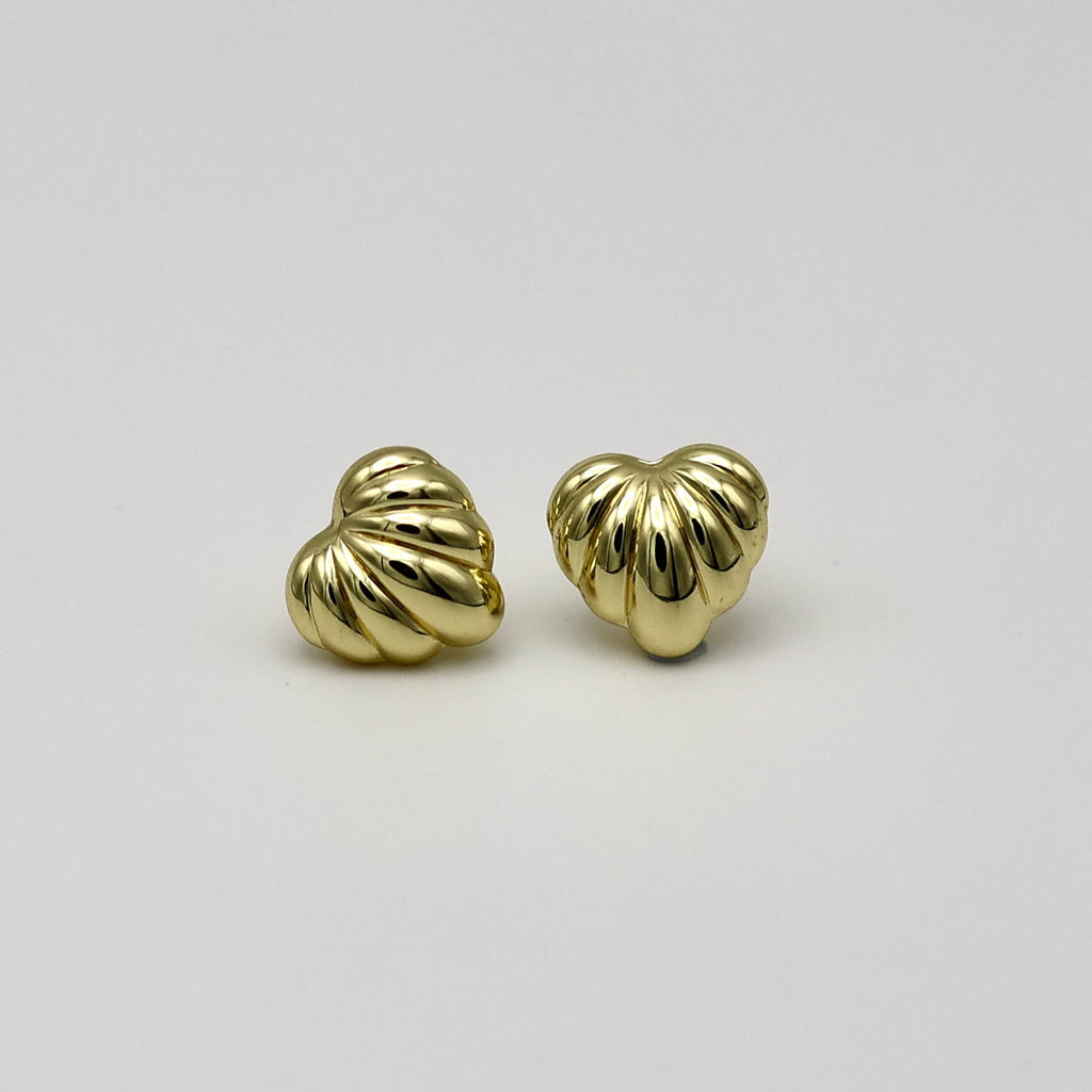 Jumbo Puffy Heart Earring Gold