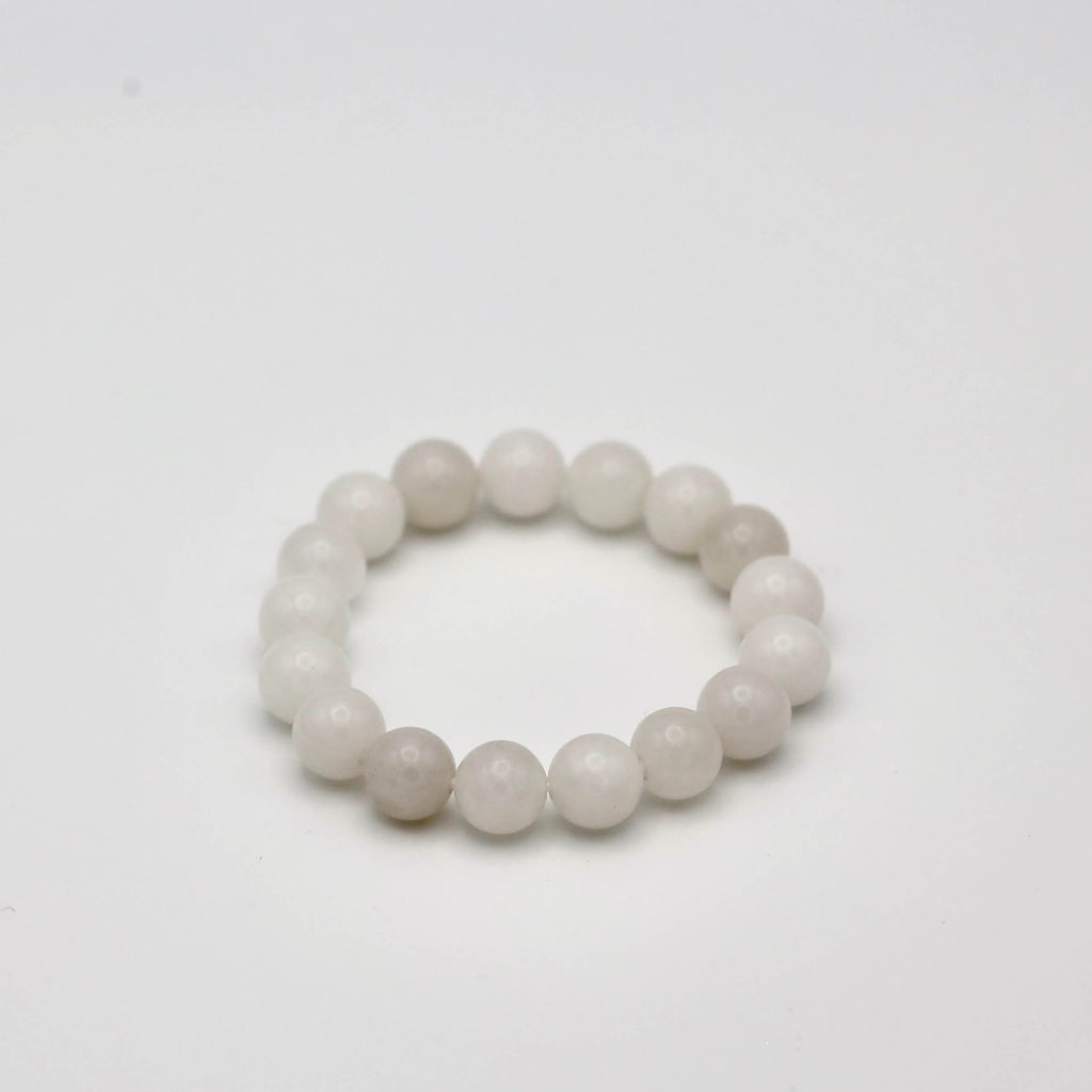 White Jade Bead Bracelet
