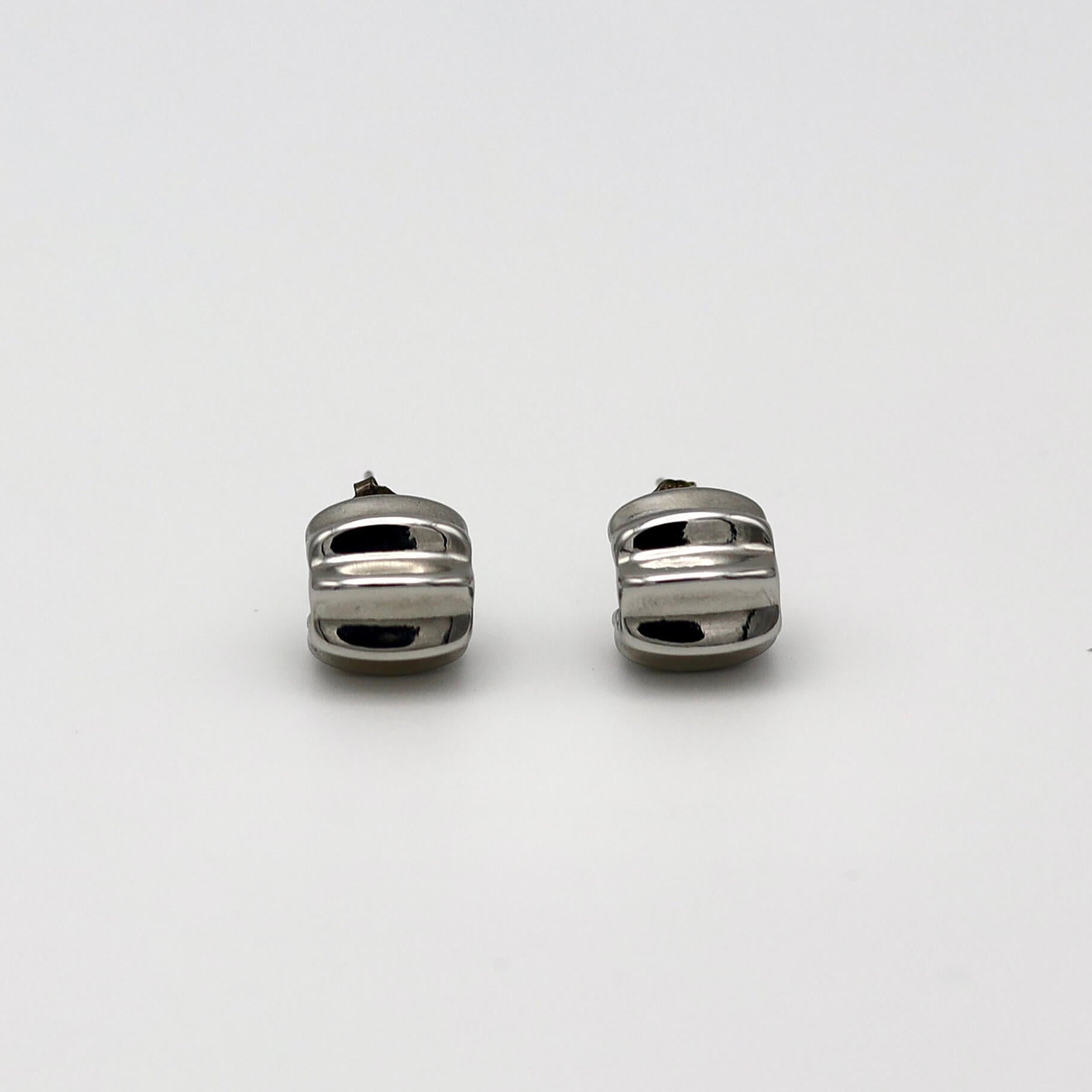 Zucca Statement Huggies Silver