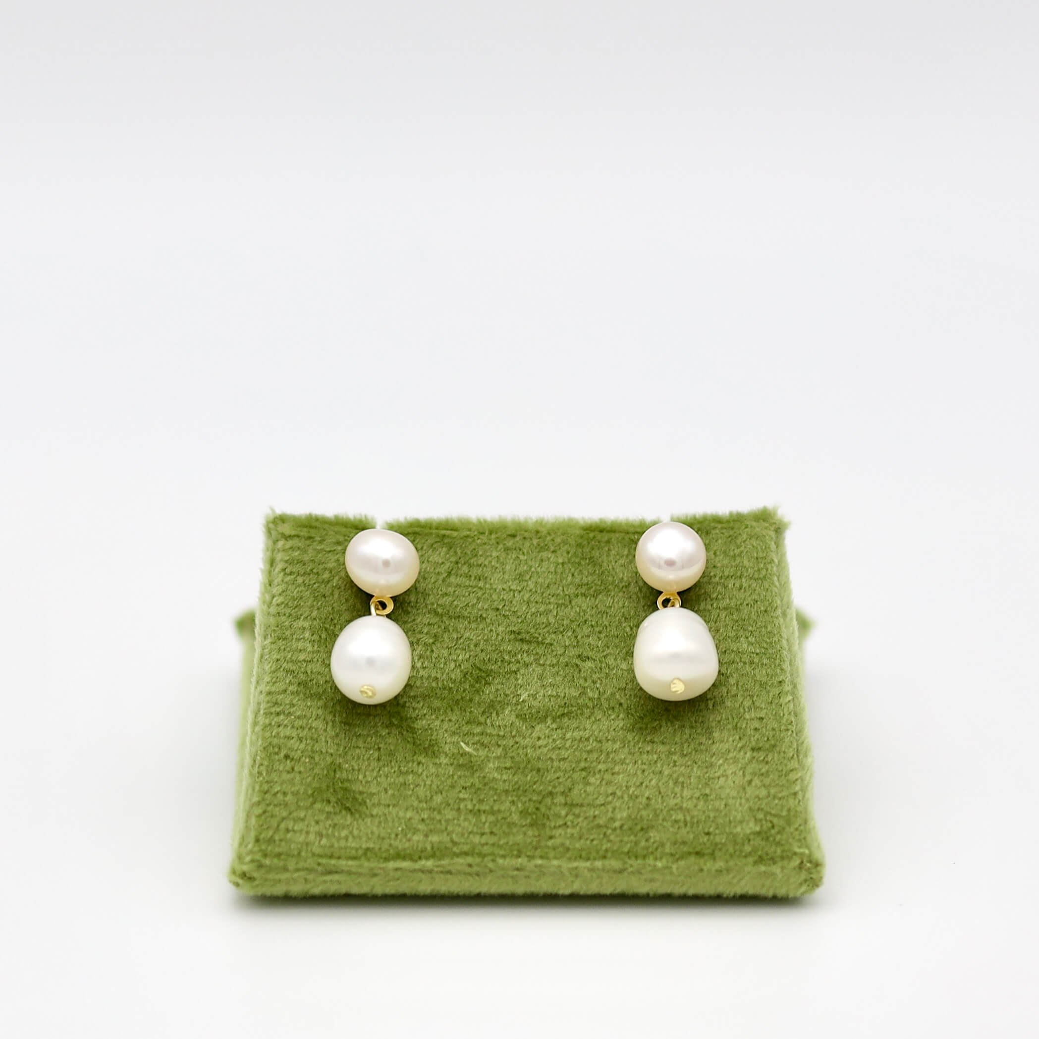 Double Freshwater Pearl Drop Earrings