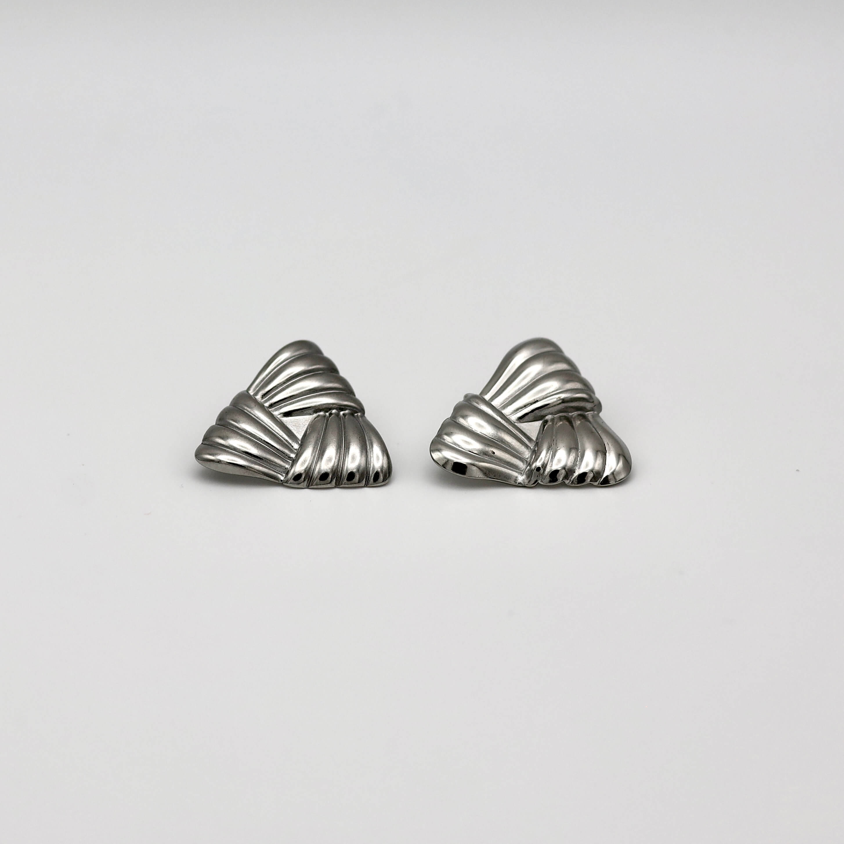 Layered Triangle Earring Silver